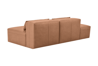 Jasmine Left Chaise Open Sofa in Momo Camel