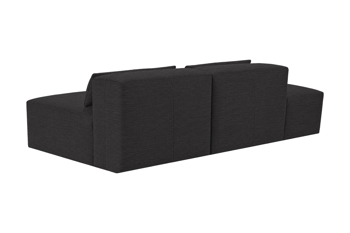 Jasmine Left Chaise Open Sofa in Roni Ember