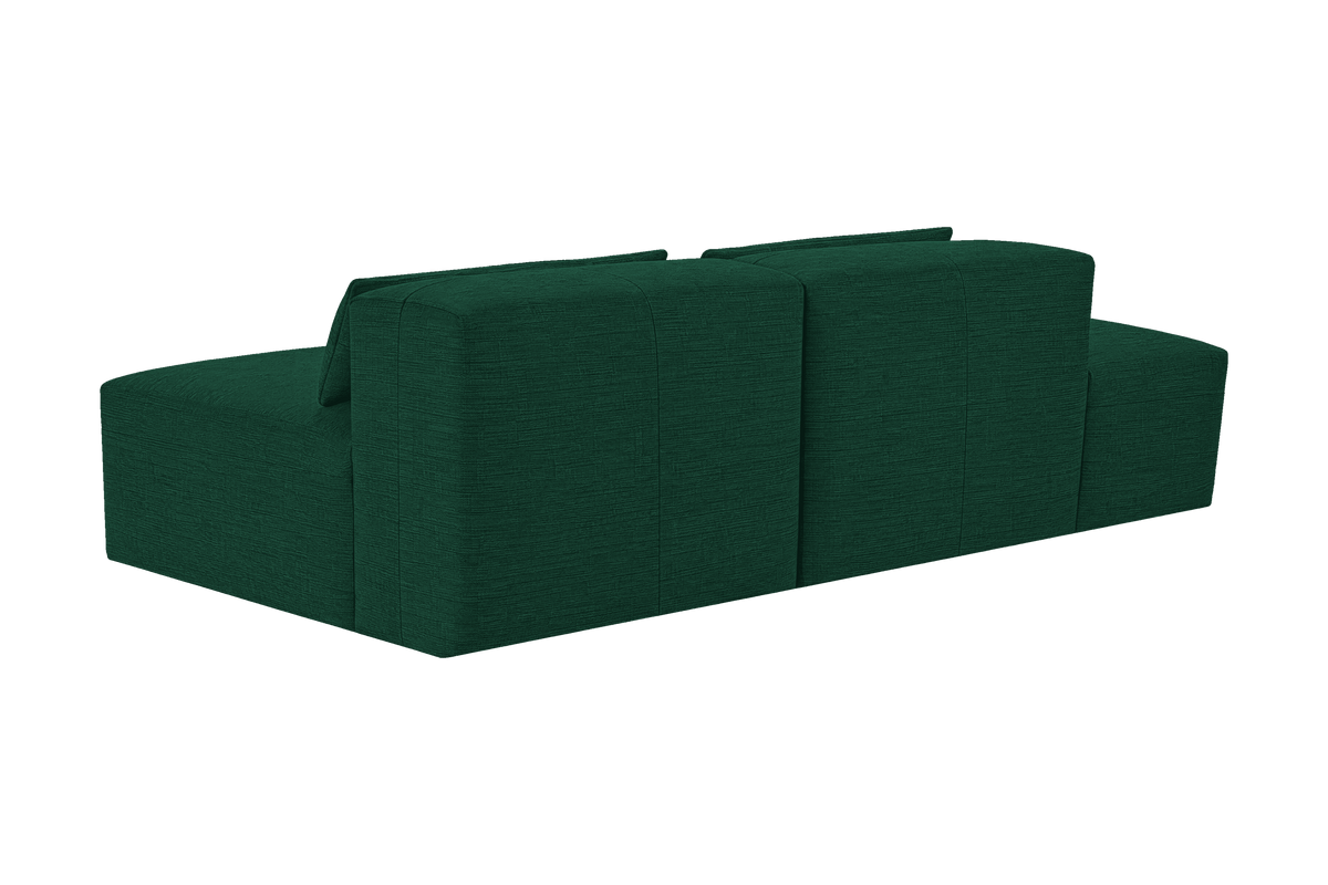 Jasmine Left Chaise Open Sofa in Roni Frog