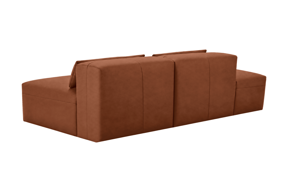 Jasmine Left Chaise Open Sofa in Dante Hazel