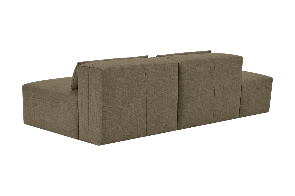 Jasmine Left Chaise Open Sofa in Mosquito Malibu