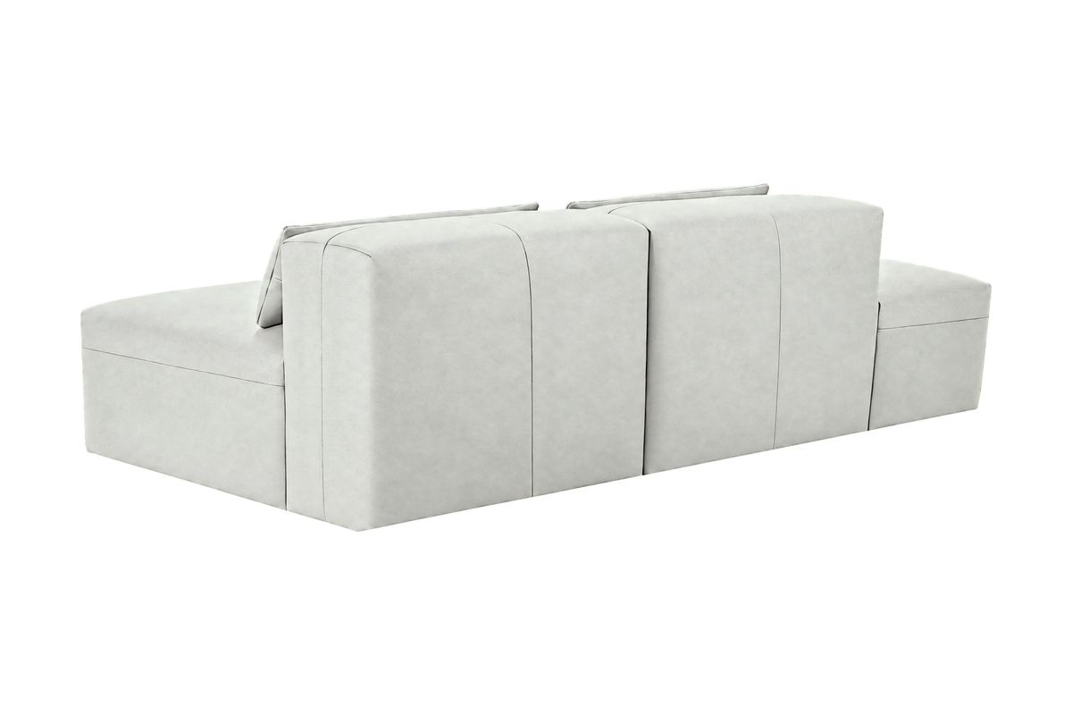 Jasmine Left Chaise Open Sofa in Felix Milky