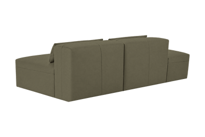 Jasmine Left Chaise Open Sofa in Felix Olive