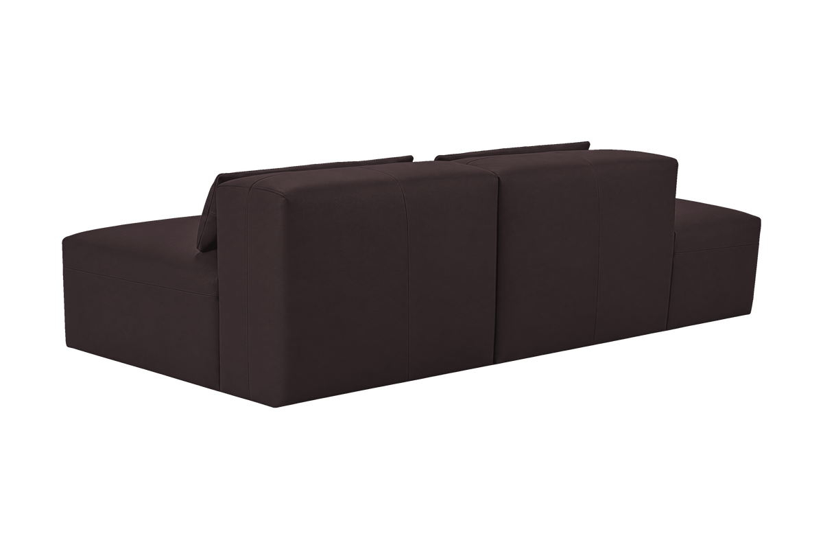 Jasmine Left Chaise Open Sofa in Momo Rollie