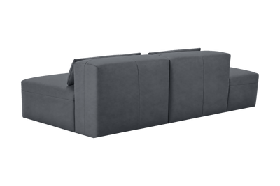 Jasmine Left Chaise Open Sofa in Dante Shark