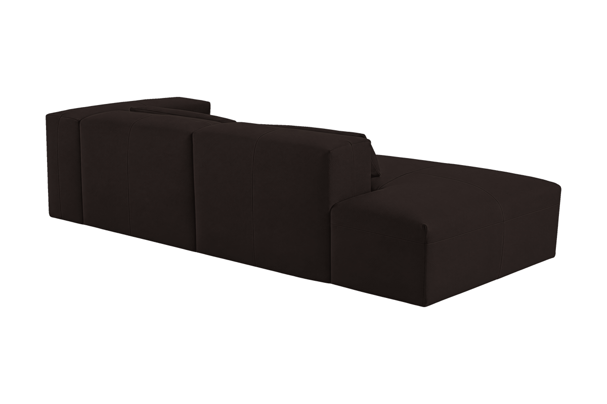 Jasmine Left Chaise Sofa in Dante Ebony