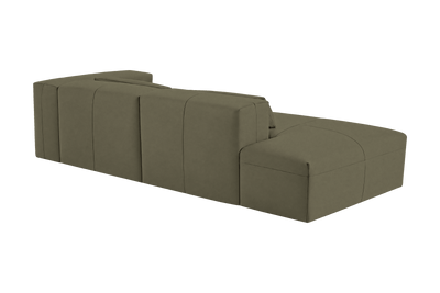 Jasmine Left Chaise Sofa in Felix Olive