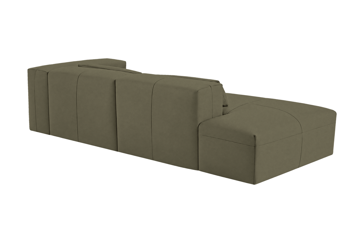 Jasmine Left Chaise Sofa in Felix Olive