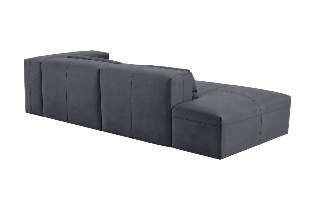 Jasmine Left Chaise Sofa in Dante Shark