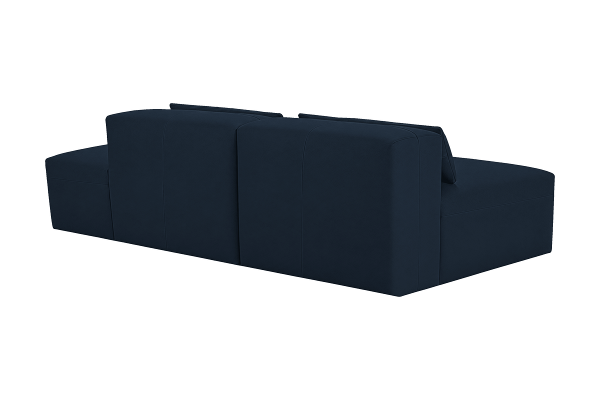 Jasmine Right Chaise Open Sofa in Dante Aqua