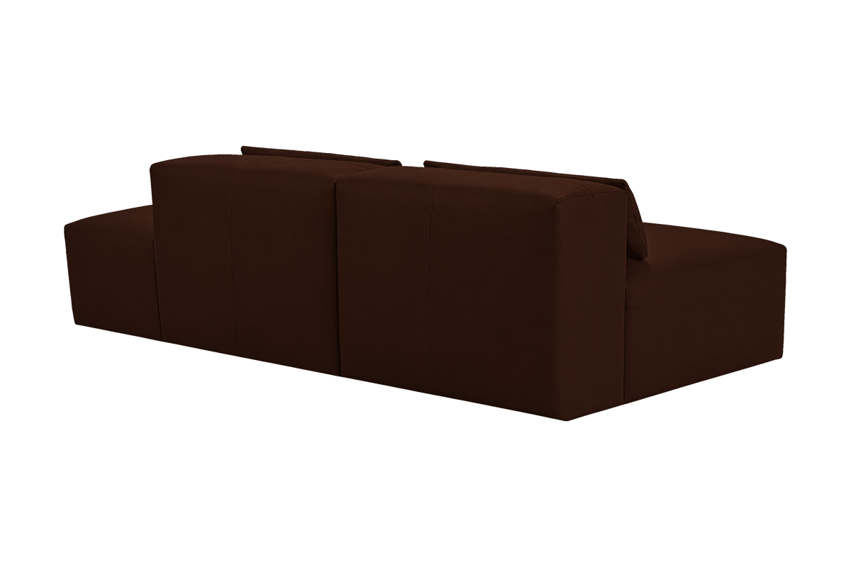 Jasmine Right Chaise Open Sofa in Momo Biscuit