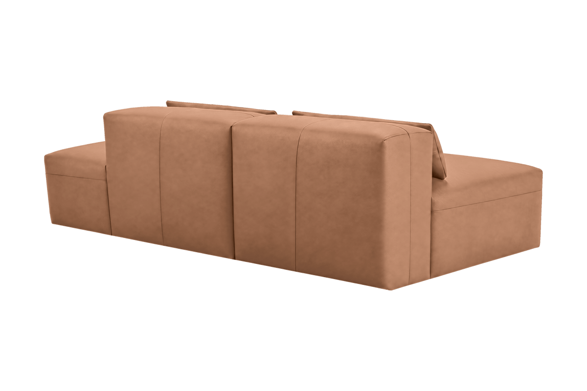 Jasmine Right Chaise Open Sofa in Momo Camel