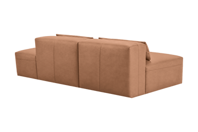 Jasmine Right Chaise Open Sofa in Momo Camel