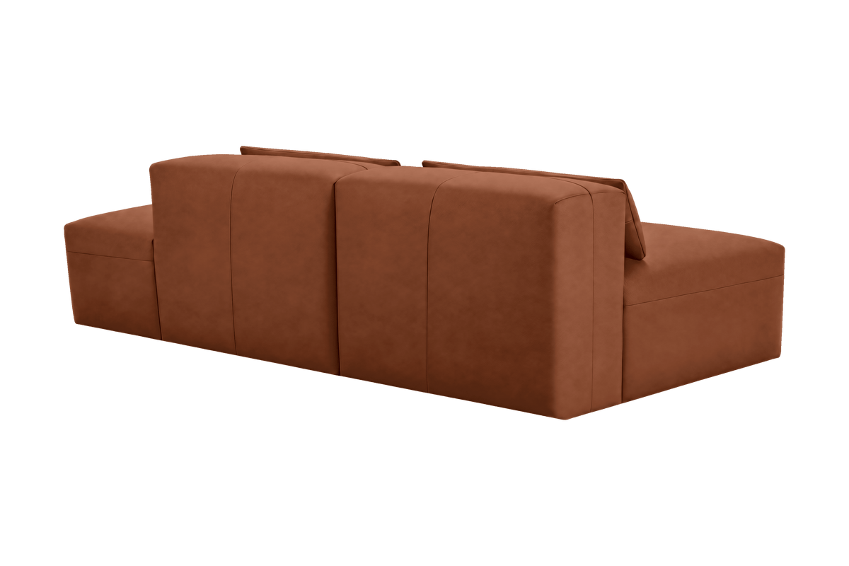 Jasmine Right Chaise Open Sofa in Dante Hazel