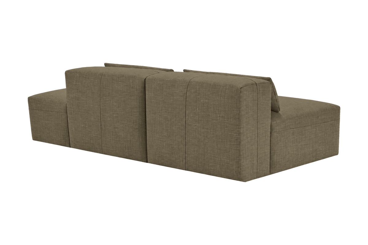 Jasmine Right Chaise Open Sofa in Mosquito Malibu
