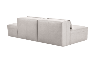 Jasmine Right Chaise Open Sofa in Momo Milky