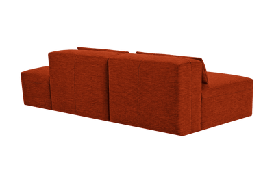 Jasmine Right Chaise Open Sofa in Roni Poppy