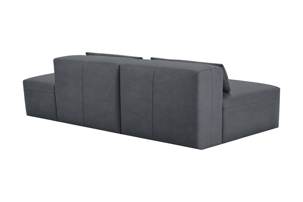Jasmine Right Chaise Open Sofa in Dante Shark