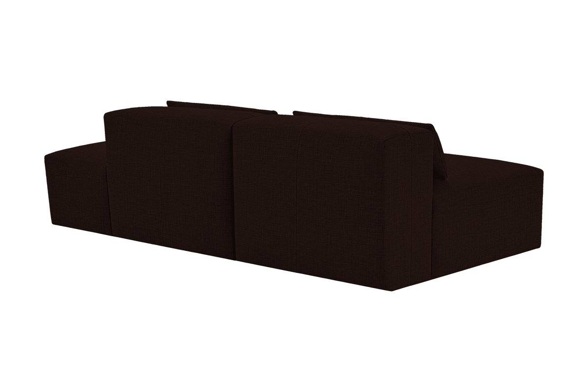 Jasmine Right Chaise Open Sofa in Mosquito Terra