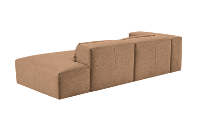 Jasmine Right Chaise Sofa in Roni Biscotti