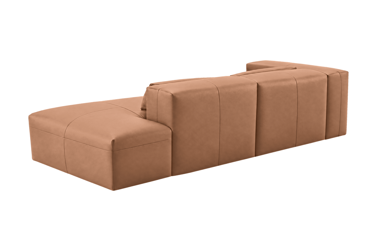 Jasmine Right Chaise Sofa in Momo Camel