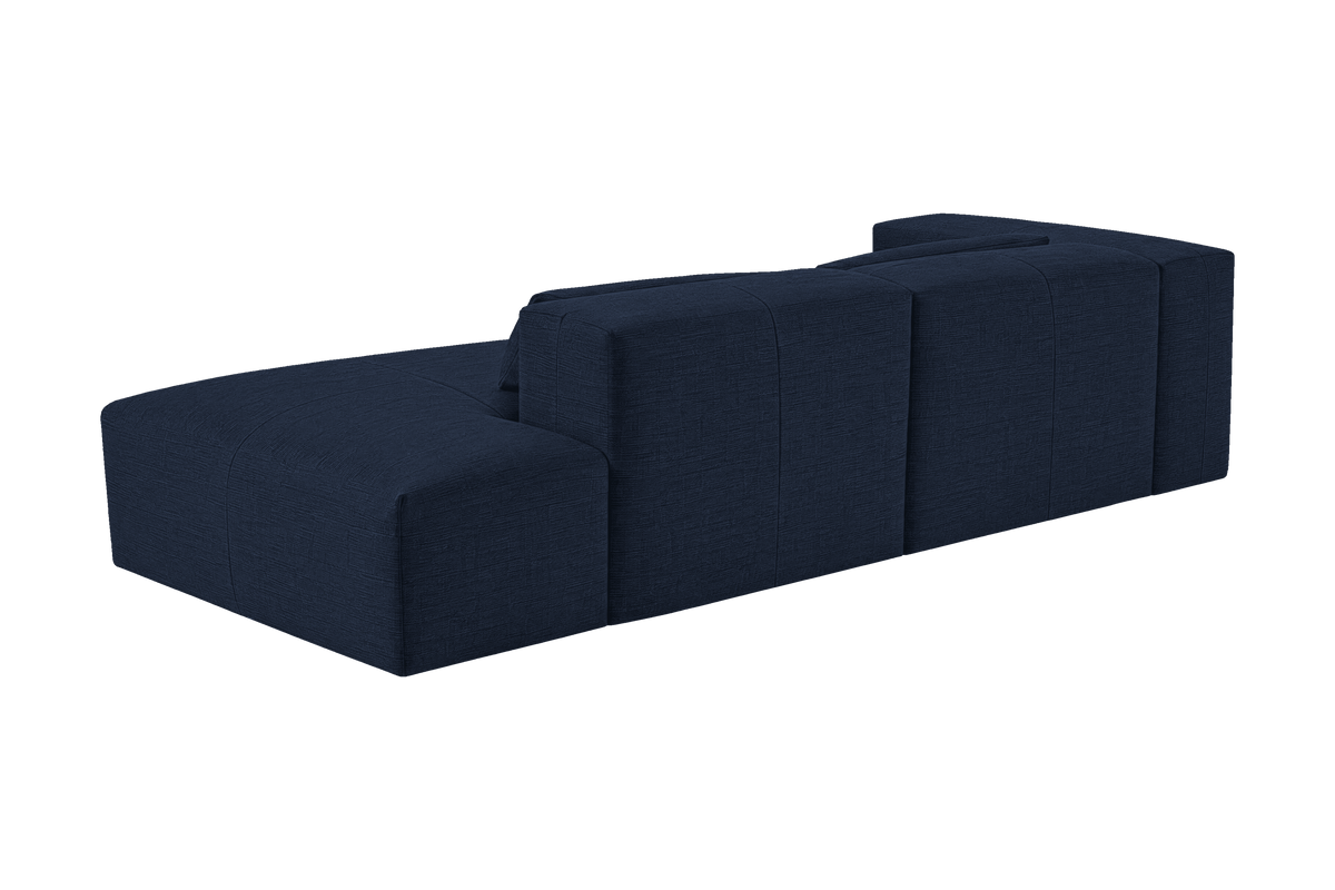 Jasmine Right Chaise Sofa in Roni Ember Blue