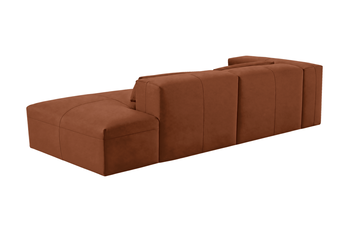 Jasmine Right Chaise Sofa in Dante Hazel