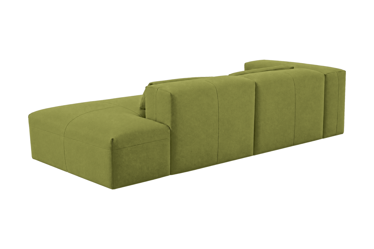 Jasmine Right Chaise Sofa in Fresco Key Lime