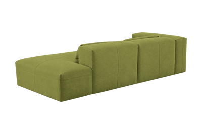 Jasmine Right Chaise Sofa in Fresco Key Lime
