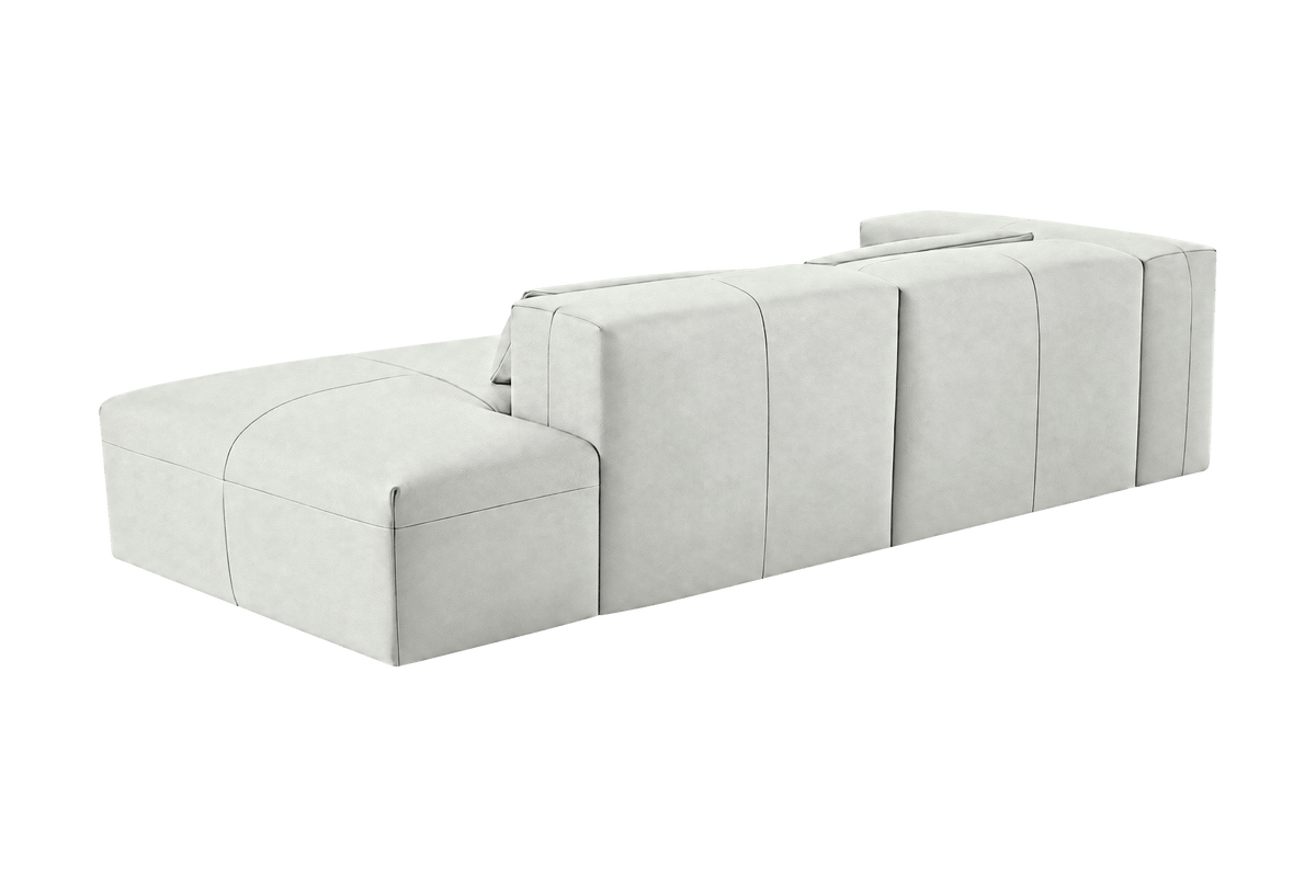 Jasmine Right Chaise Sofa in Felix Milky