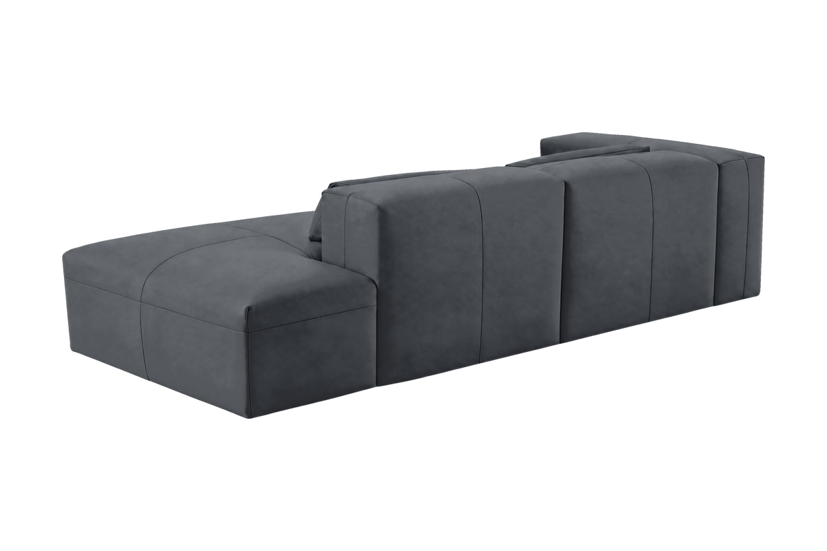 Jasmine Right Chaise Sofa in Dante Shark