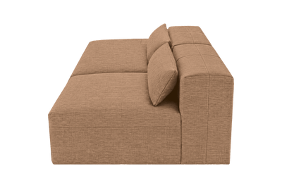 Jasmine Left Chaise Open Sofa in Roni Biscotti