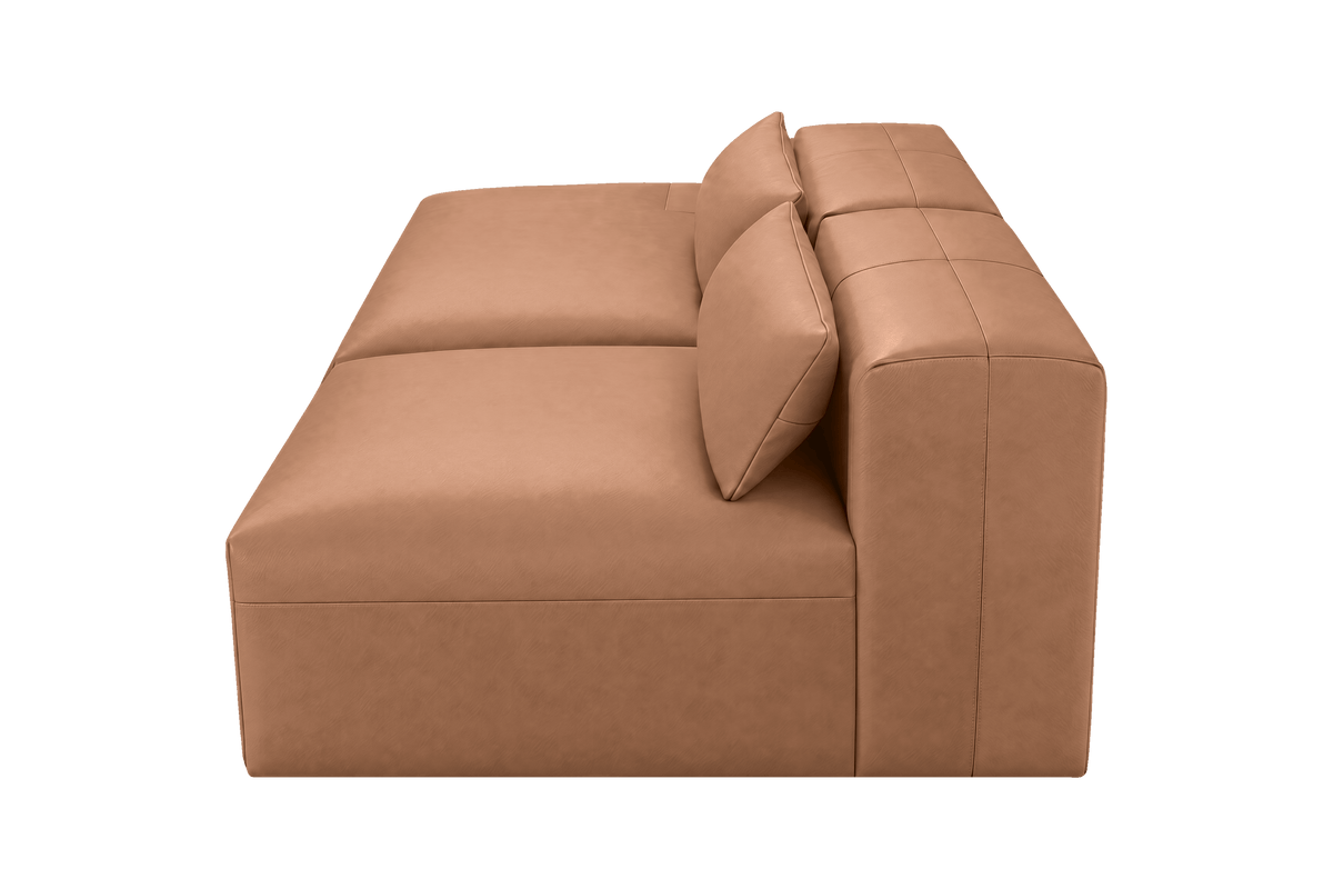 Jasmine Left Chaise Open Sofa in Momo Camel