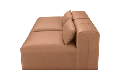 Jasmine Left Chaise Open Sofa in Momo Camel
