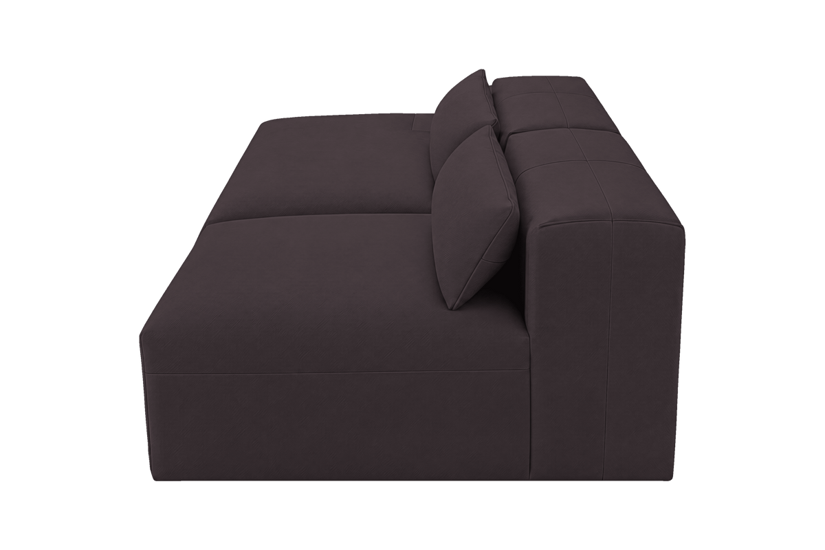 Jasmine Left Chaise Open Sofa in Dante Charcoal