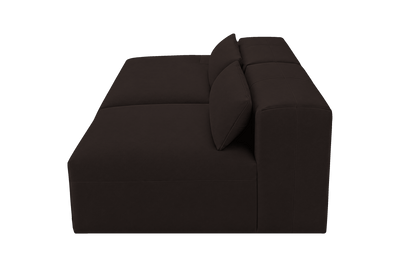 Jasmine Left Chaise Open Sofa in Dante Ebony