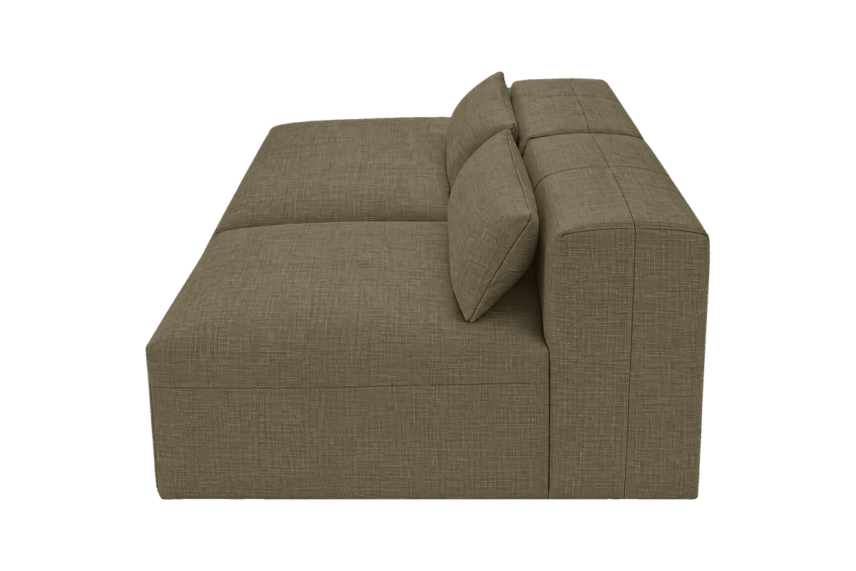 Jasmine Left Chaise Open Sofa in Mosquito Malibu