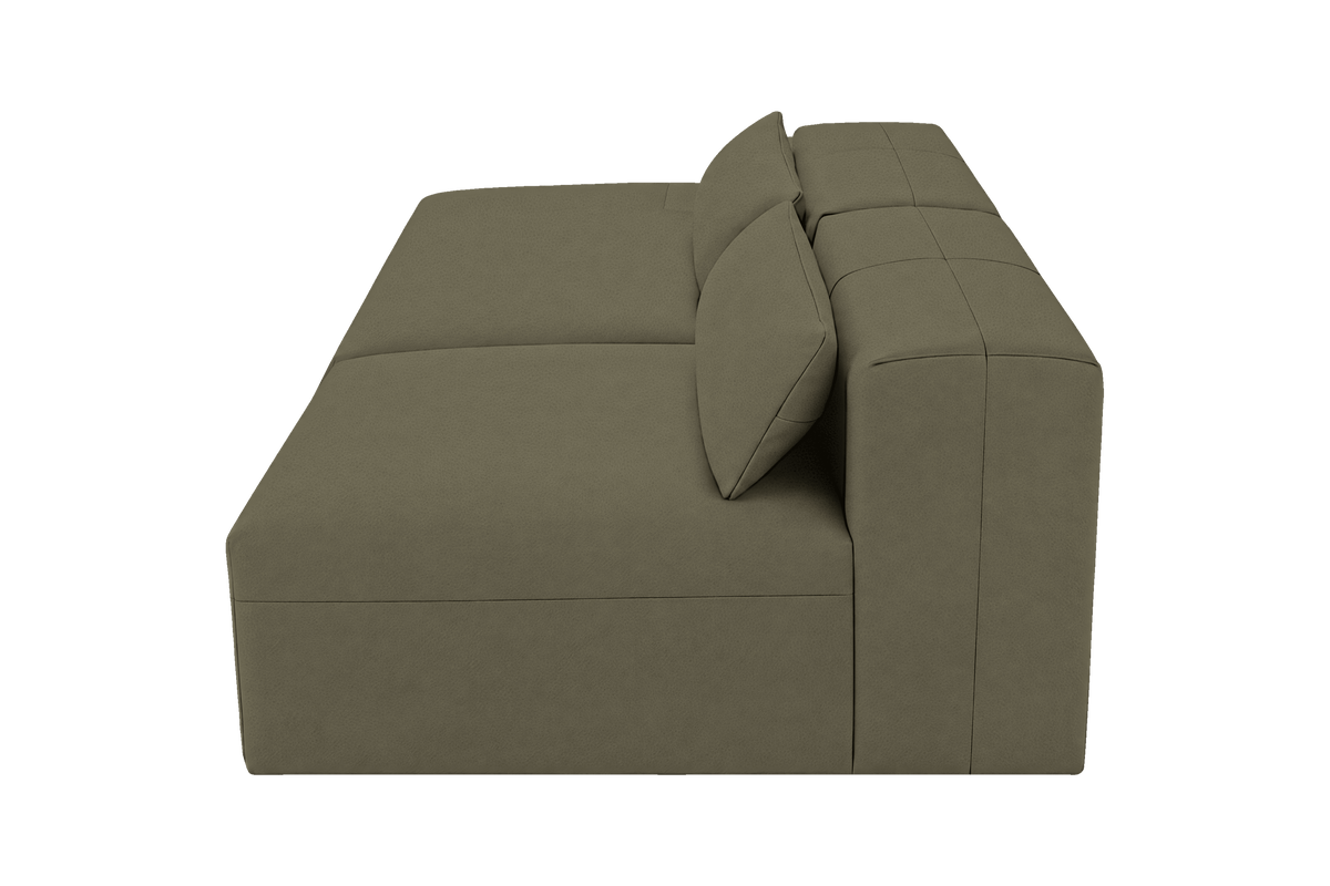 Jasmine Left Chaise Open Sofa in Felix Olive