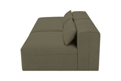 Jasmine Left Chaise Open Sofa in Felix Olive