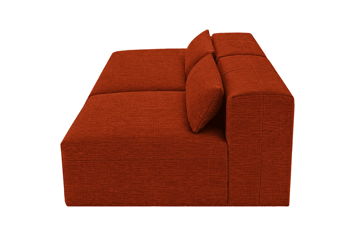 Jasmine Left Chaise Open Sofa in Roni Poppy