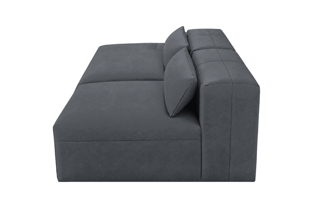 Jasmine Left Chaise Open Sofa in Dante Shark