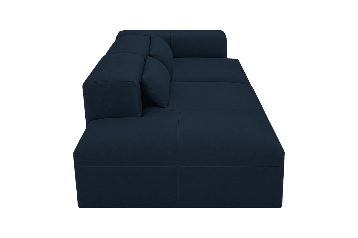 Jasmine Left Chaise Sofa in Dante Aqua