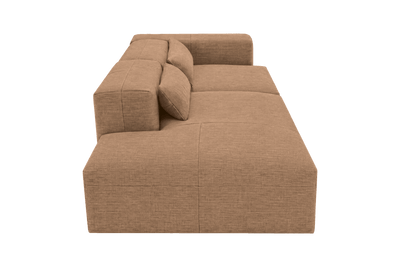 Jasmine Left Chaise Sofa in Roni Biscotti