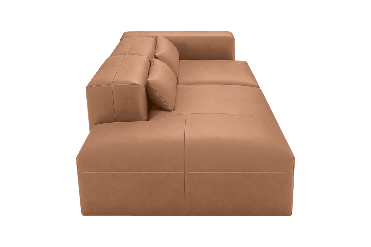 Jasmine Left Chaise Sofa in Momo Camel