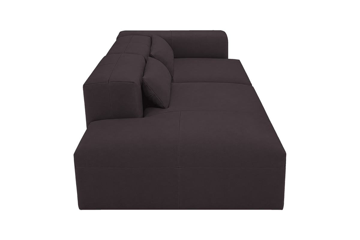 Jasmine Left Chaise Sofa in Dante Charcoal
