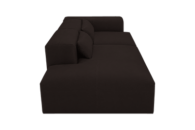 Jasmine Left Chaise Sofa in Dante Ebony