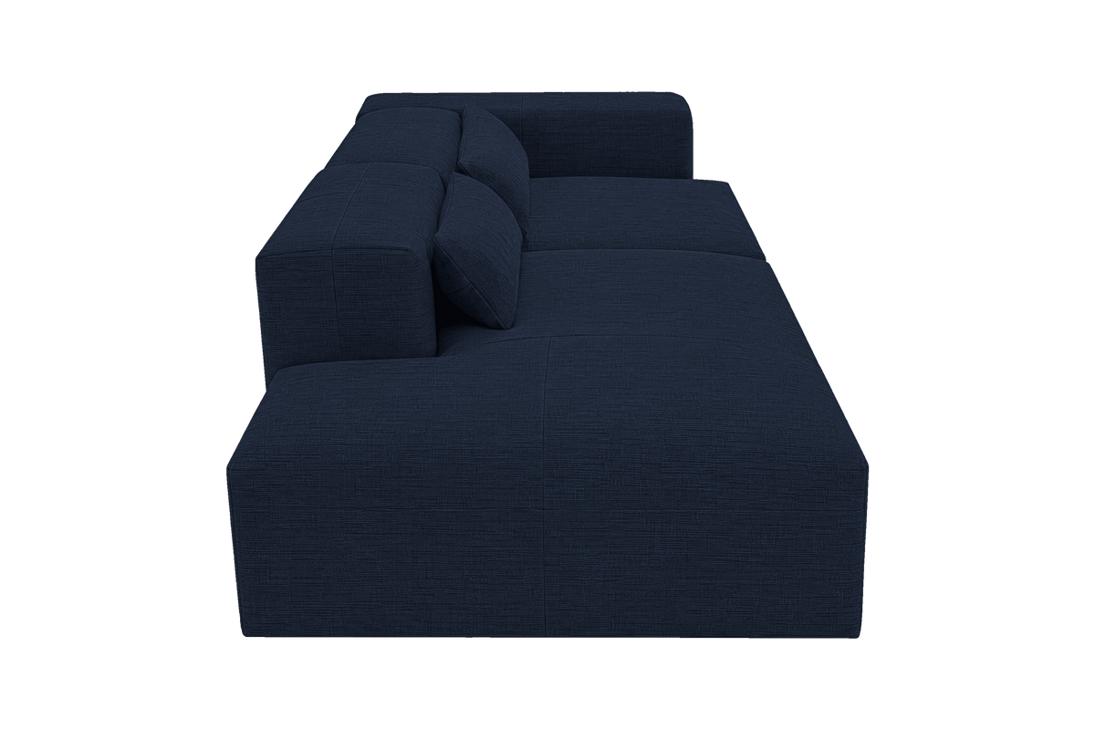 Jasmine Left Chaise Sofa in Roni Ember Blue