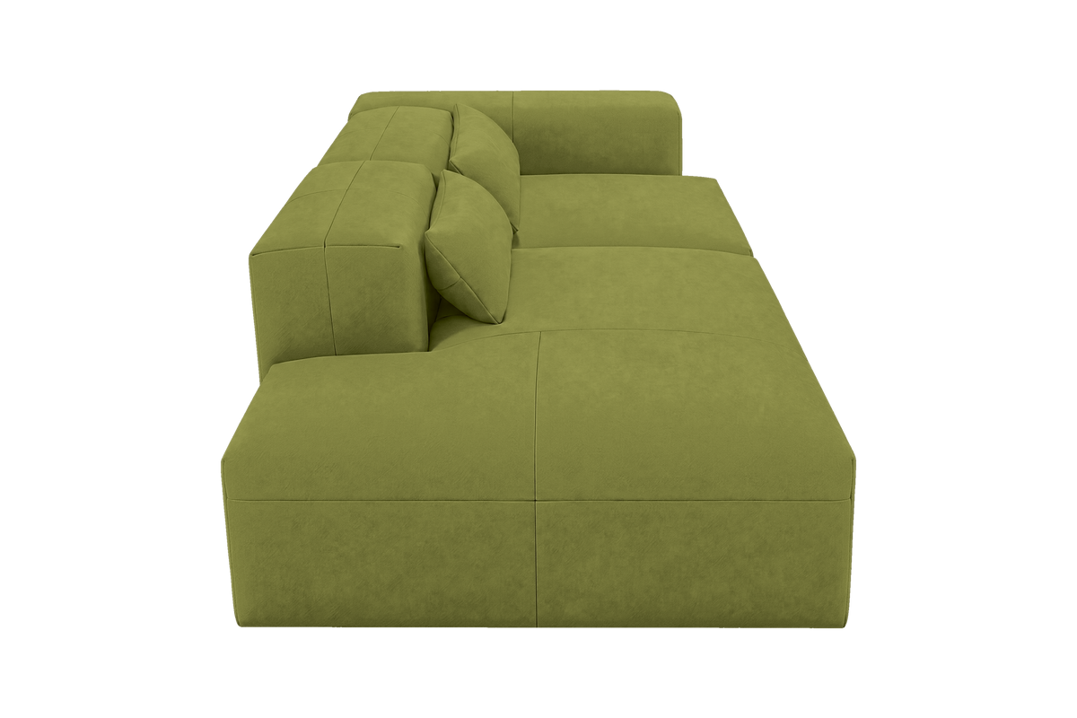 Jasmine Left Chaise Sofa in Fresco Key Lime