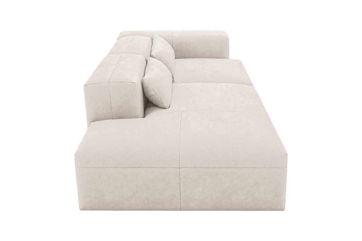 Jasmine Left Chaise Sofa in Fresco Milky