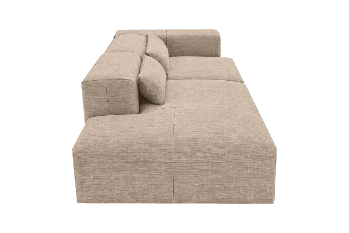 Jasmine Left Chaise Sofa in Roni Pine Nut